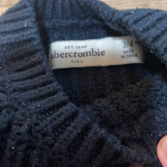 Abercrombie toddler/kids navy woven sweater size 3/4 - Picture 4 of 4